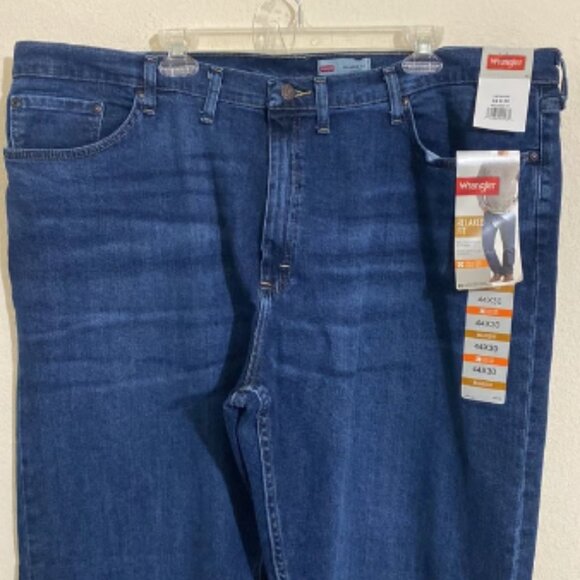 WRANGLER Men’s Relaxed Fit Straight Leg Blue Denim Jeans Size 44x30 - Picture 2 of 10